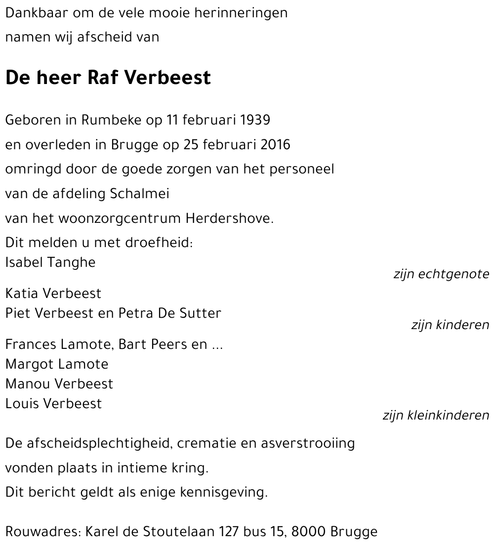 Raf Verbeest