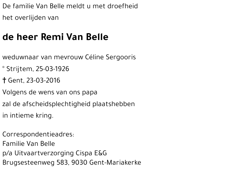 Remi Van Belle