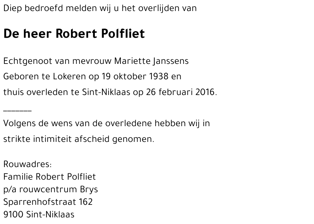 Robert Polfliet