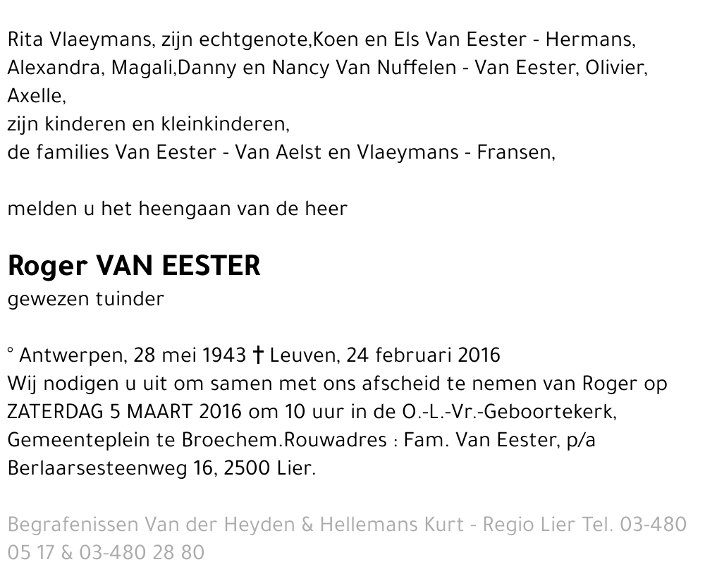 Roger Van Eester