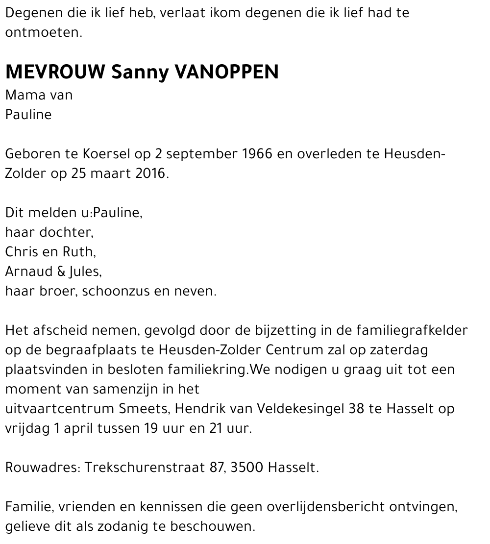 Sanny Vanoppen
