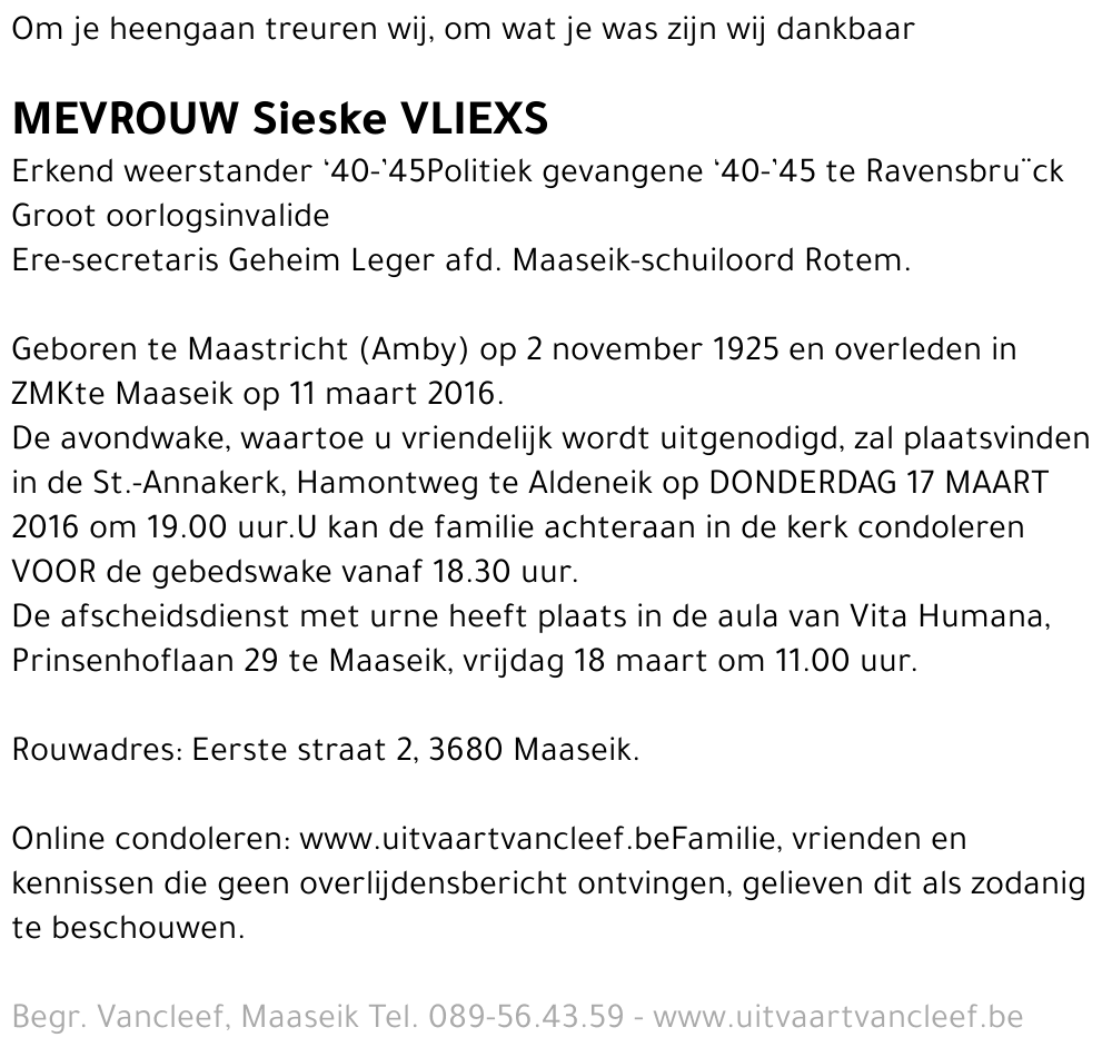 Sieske Vliexs