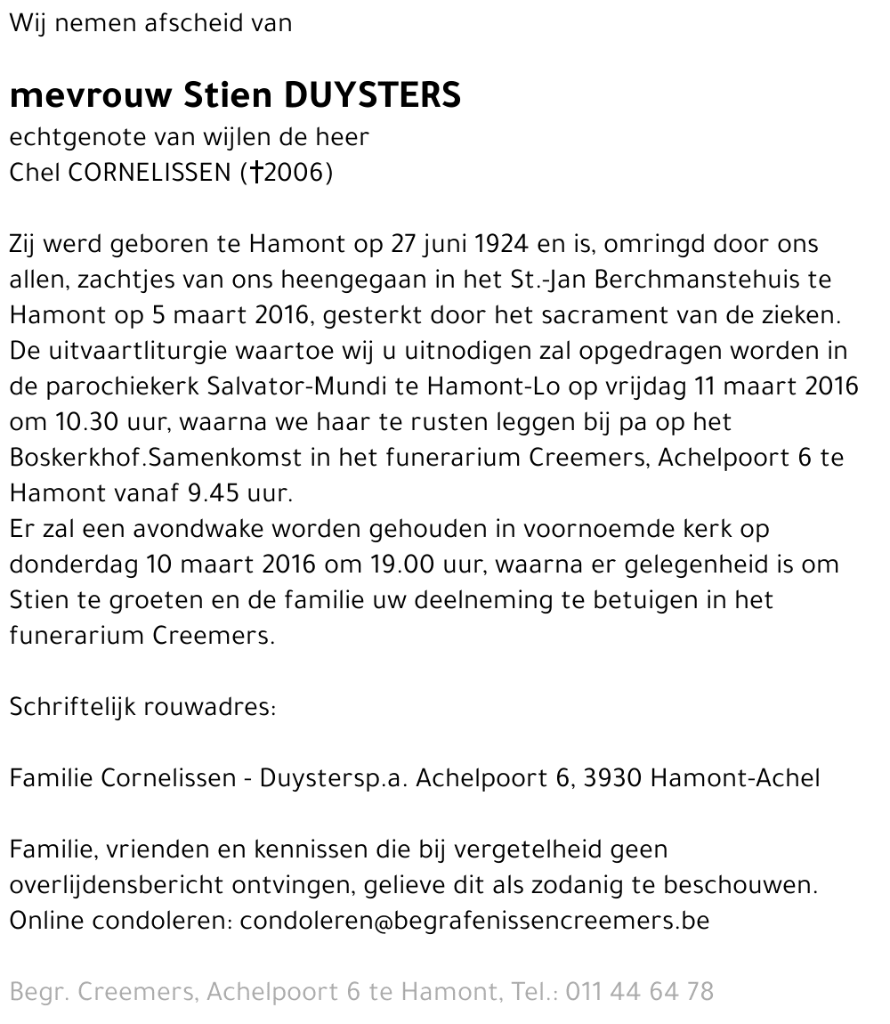 Stien Duysters