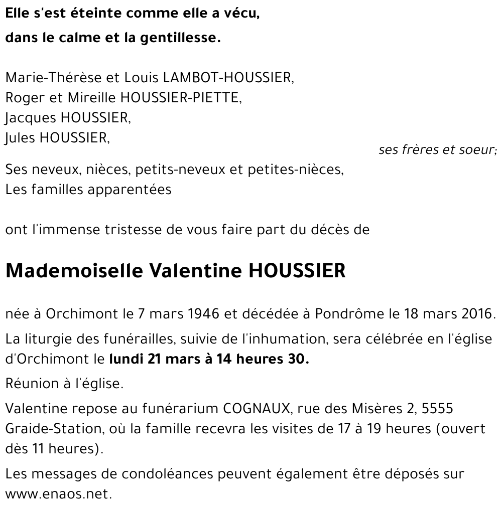 Valentine HOUSSIER
