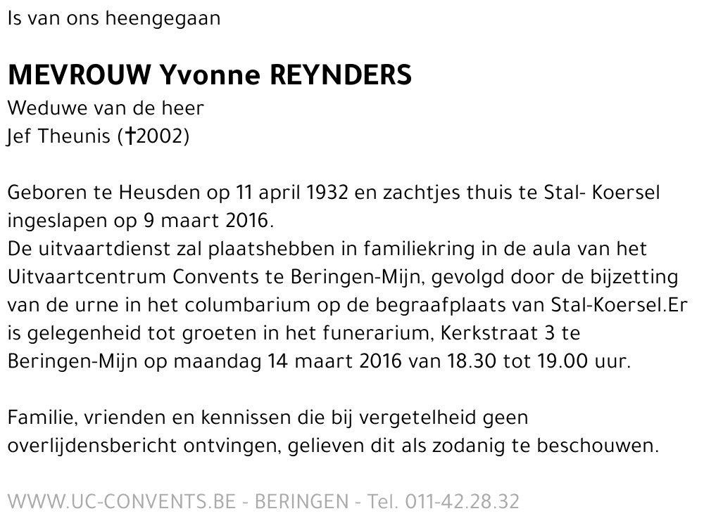 Yvonne Reynders