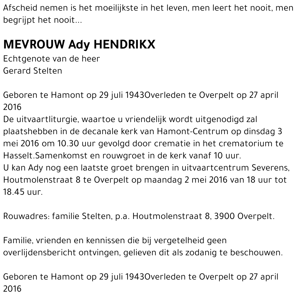 Ady Hendrikx