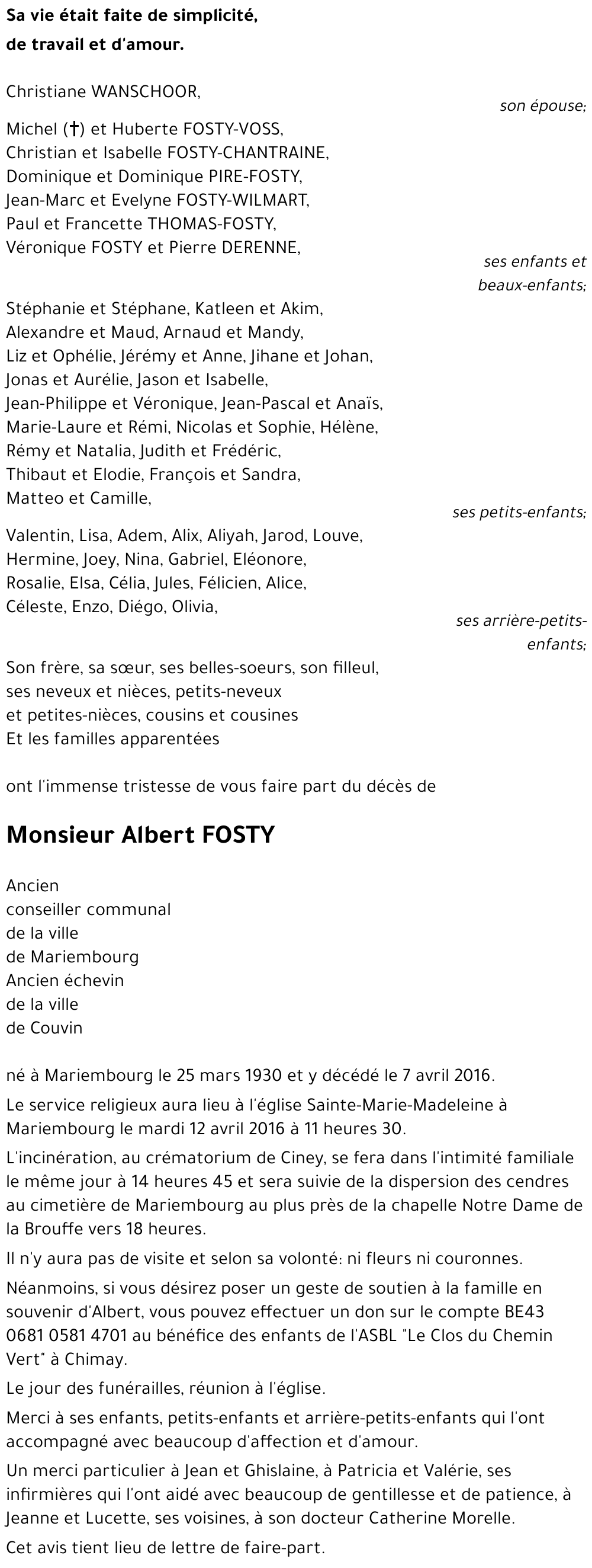 Albert FOSTY