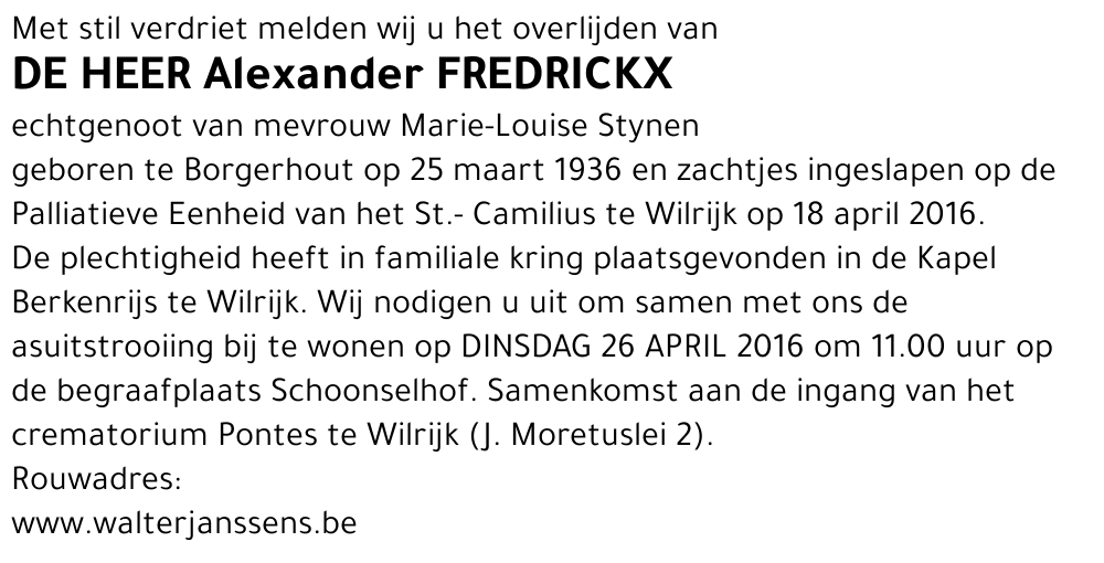 Alexander Fredrickx