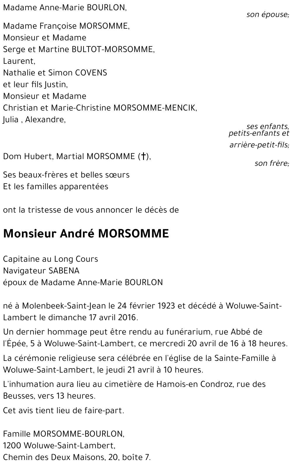 André MORSOMME