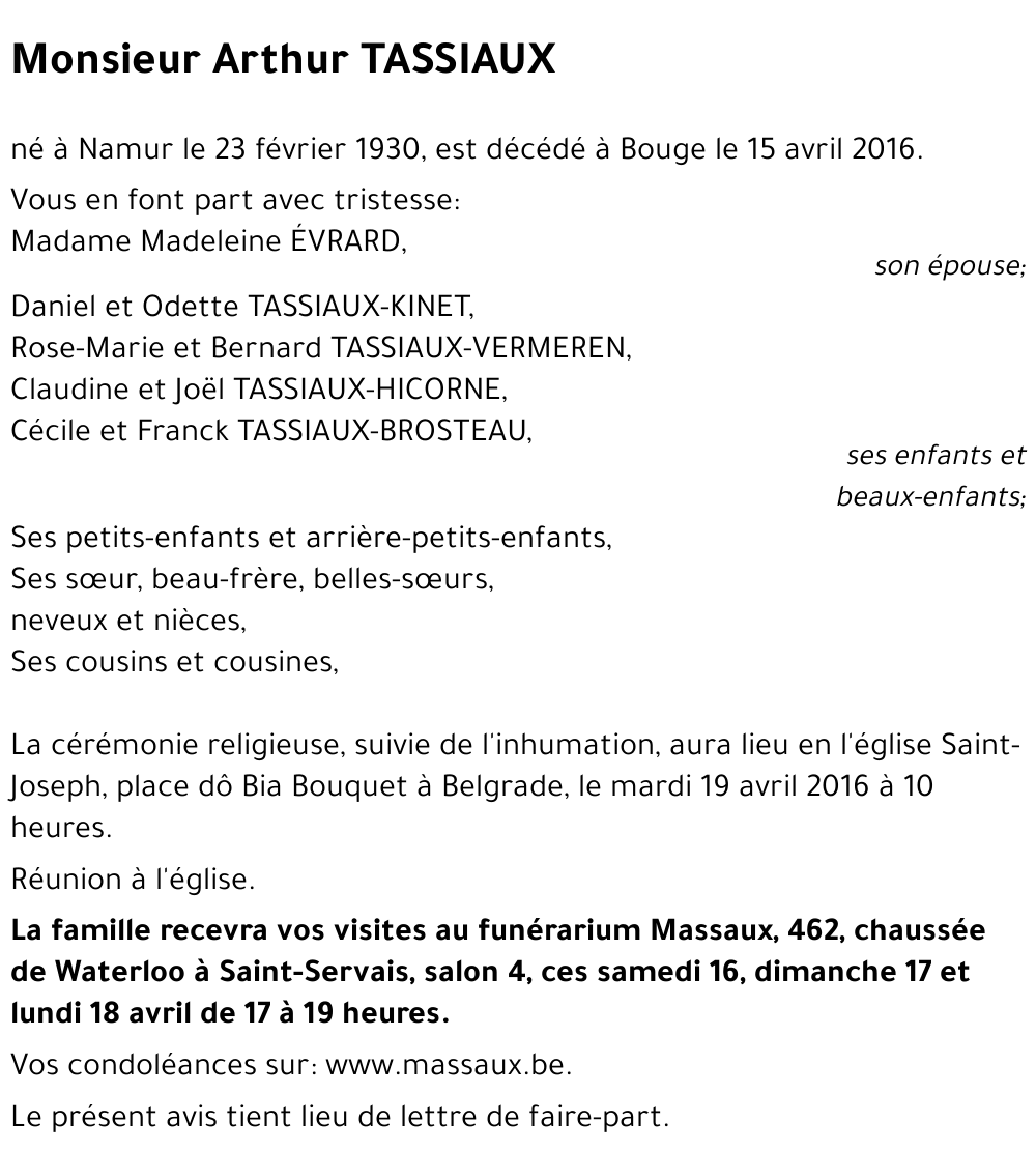 Arthur TASSIAUX