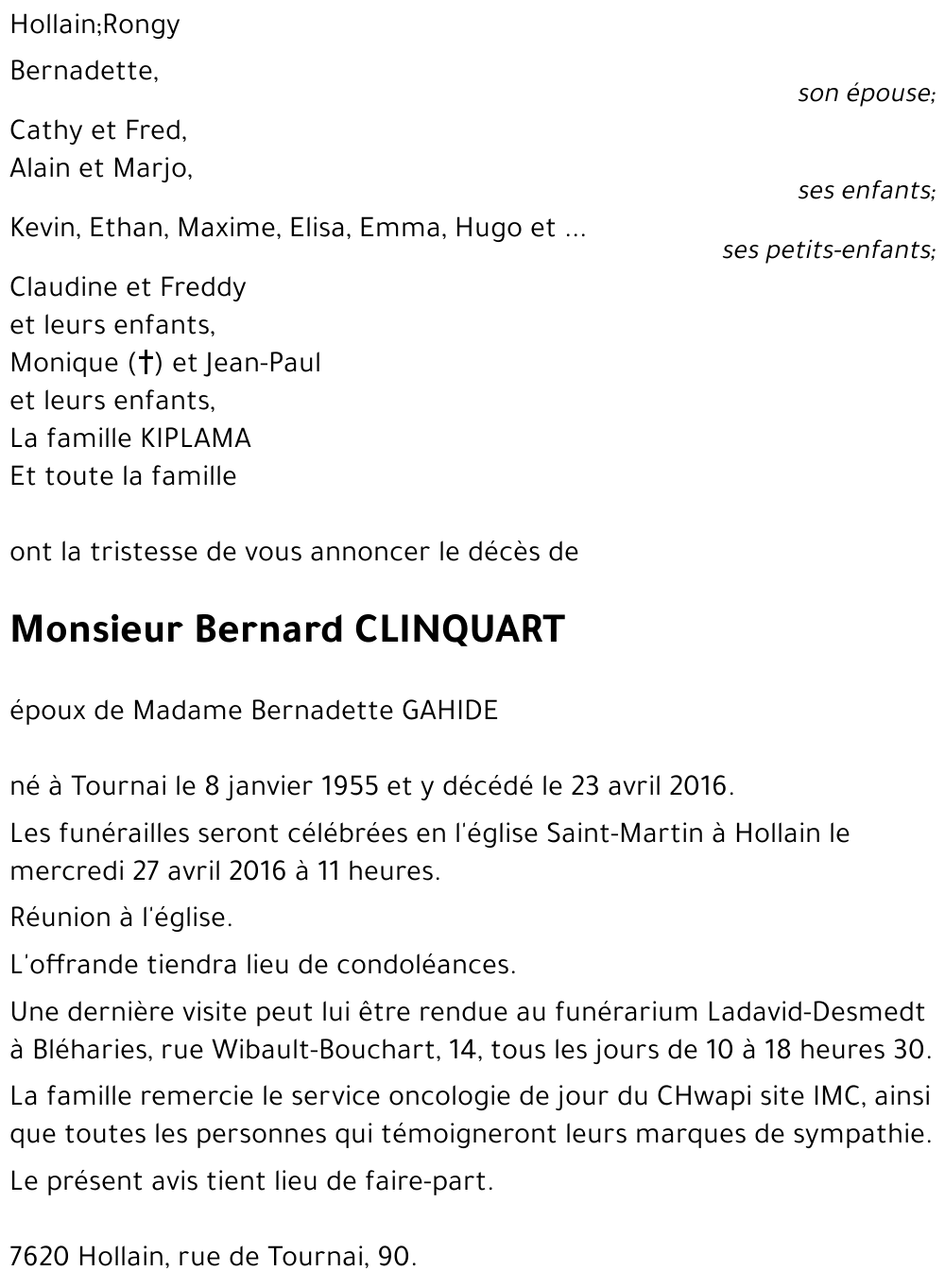 Bernard CLINQUART