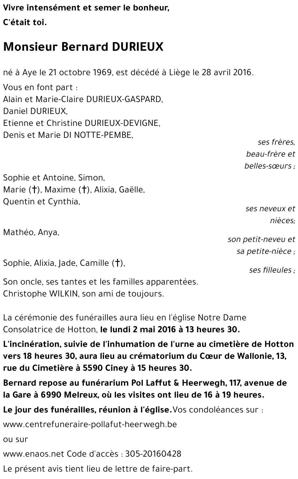 Bernard DURIEUX