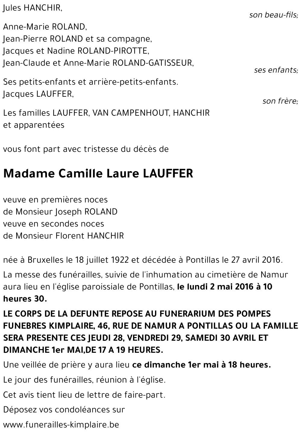 Camille Laure LAUFFER