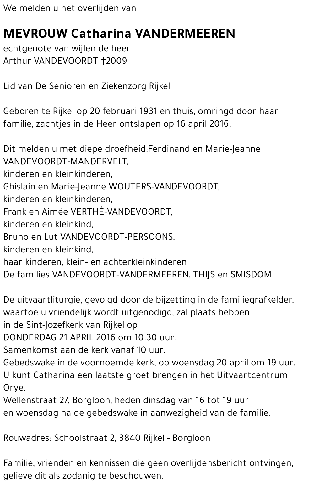 Catharina Vandermeeren