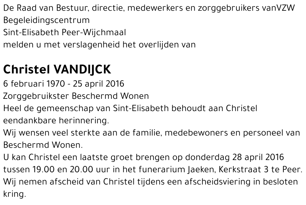 Christel VANDIJCK