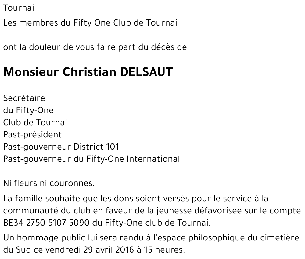 Christian DELSAUT