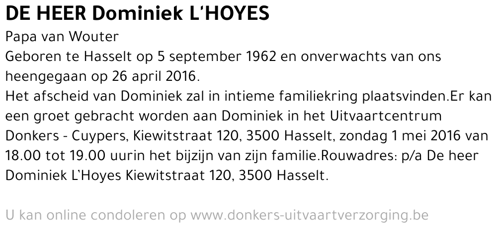 Dominiek L'Hoyes