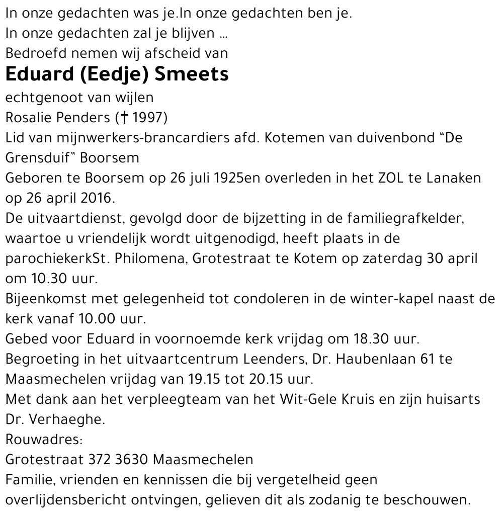 Eduard (Eedje) Smeets