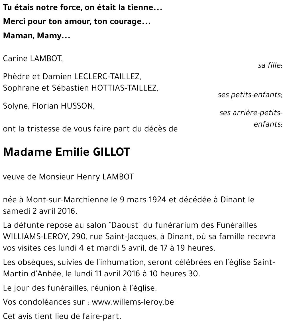 Emilie GILLOT