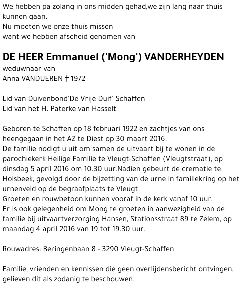 Emmanuel VANDERHEYDEN