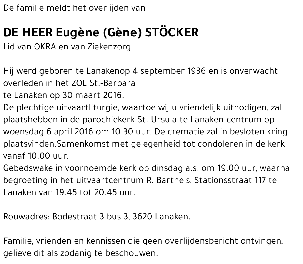 Eugène (Gène) Stöcker