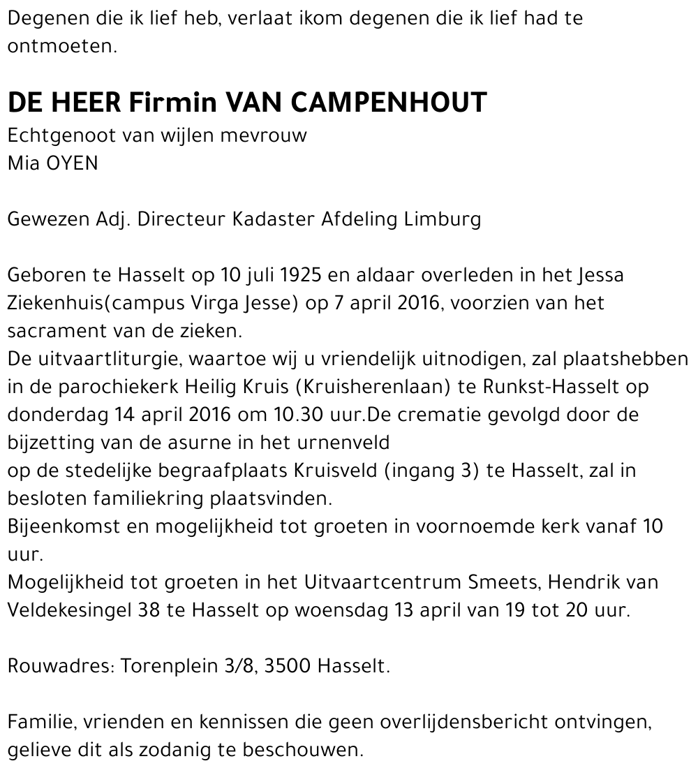 Firmin Van Campenhout