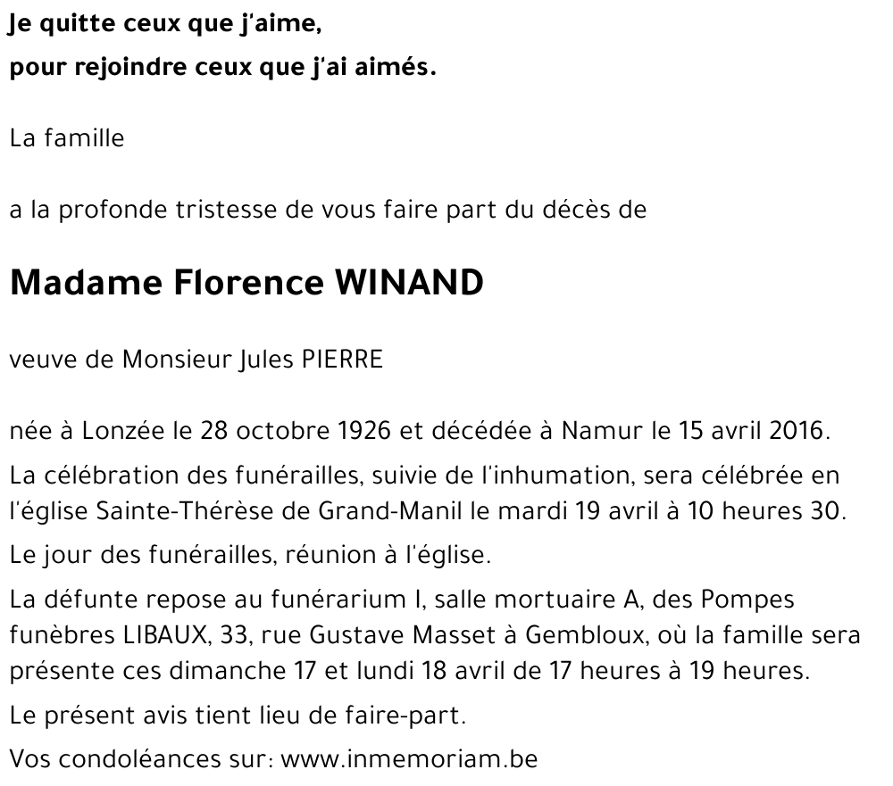 Florence WINAND