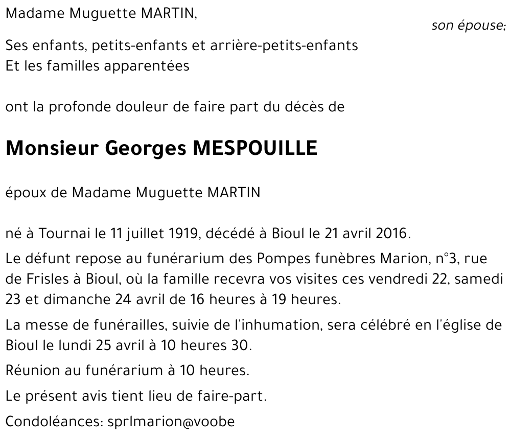 Georges MESPOUILLE