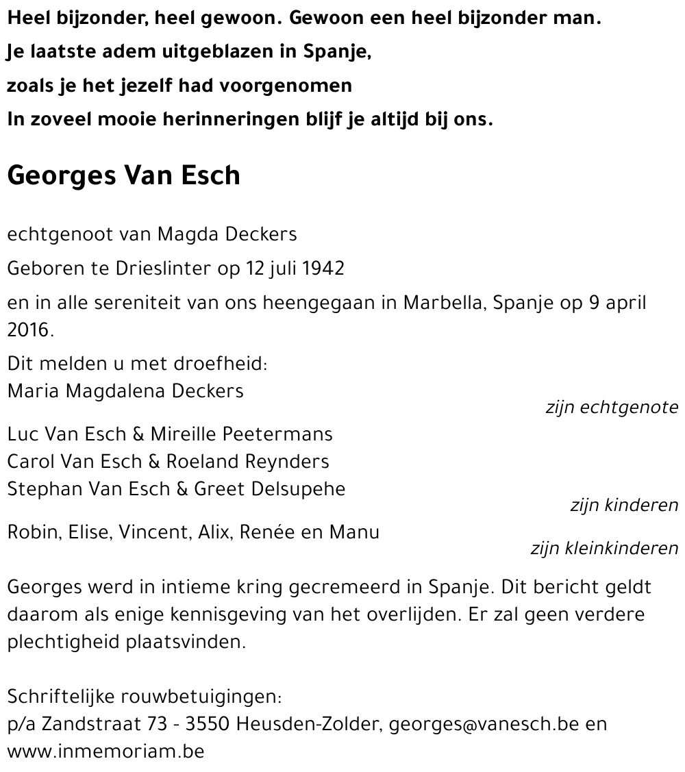 Georges Van Esch