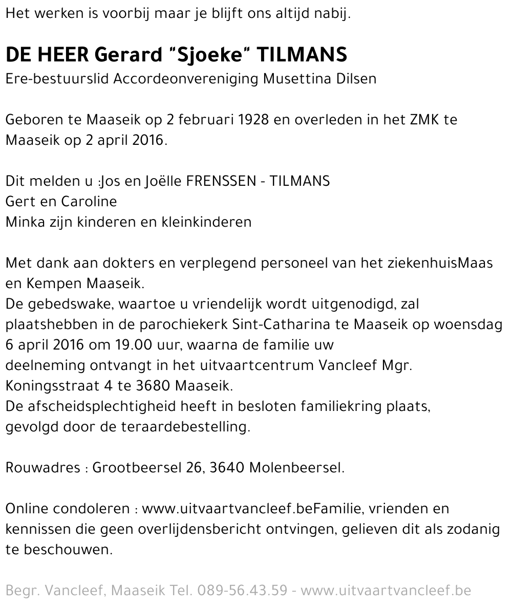 Gerard Tilmans