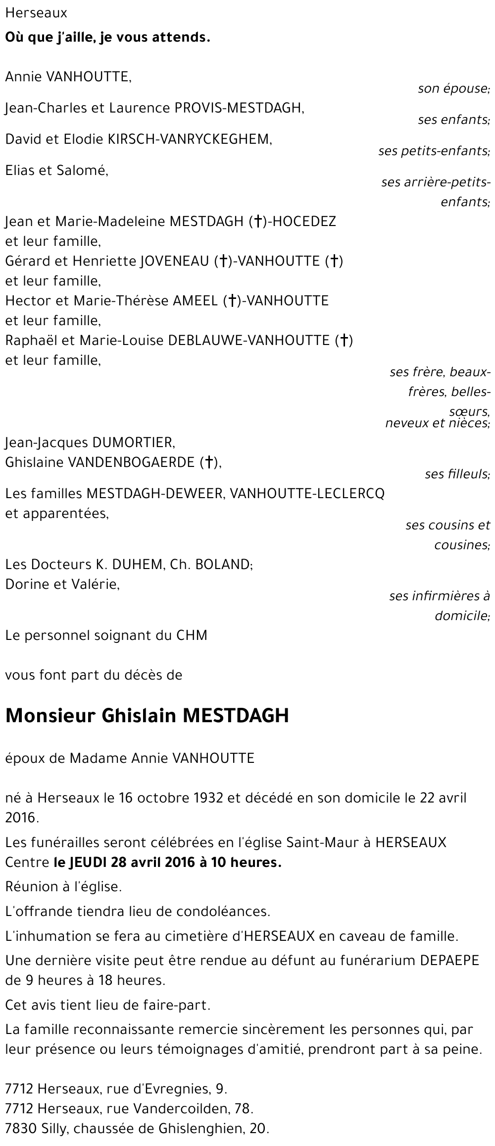 Ghislain MESTDAGH