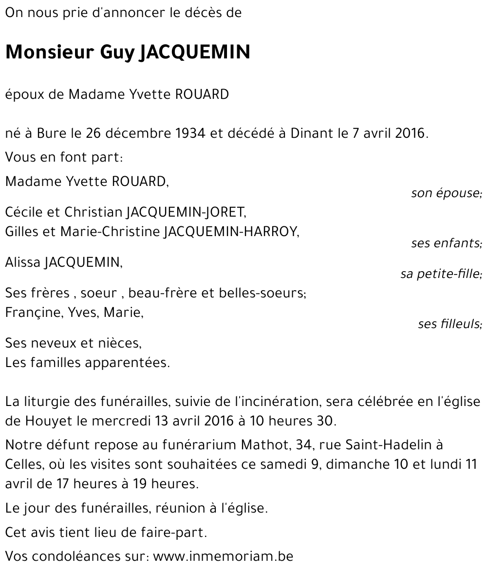 Guy JACQUEMIN