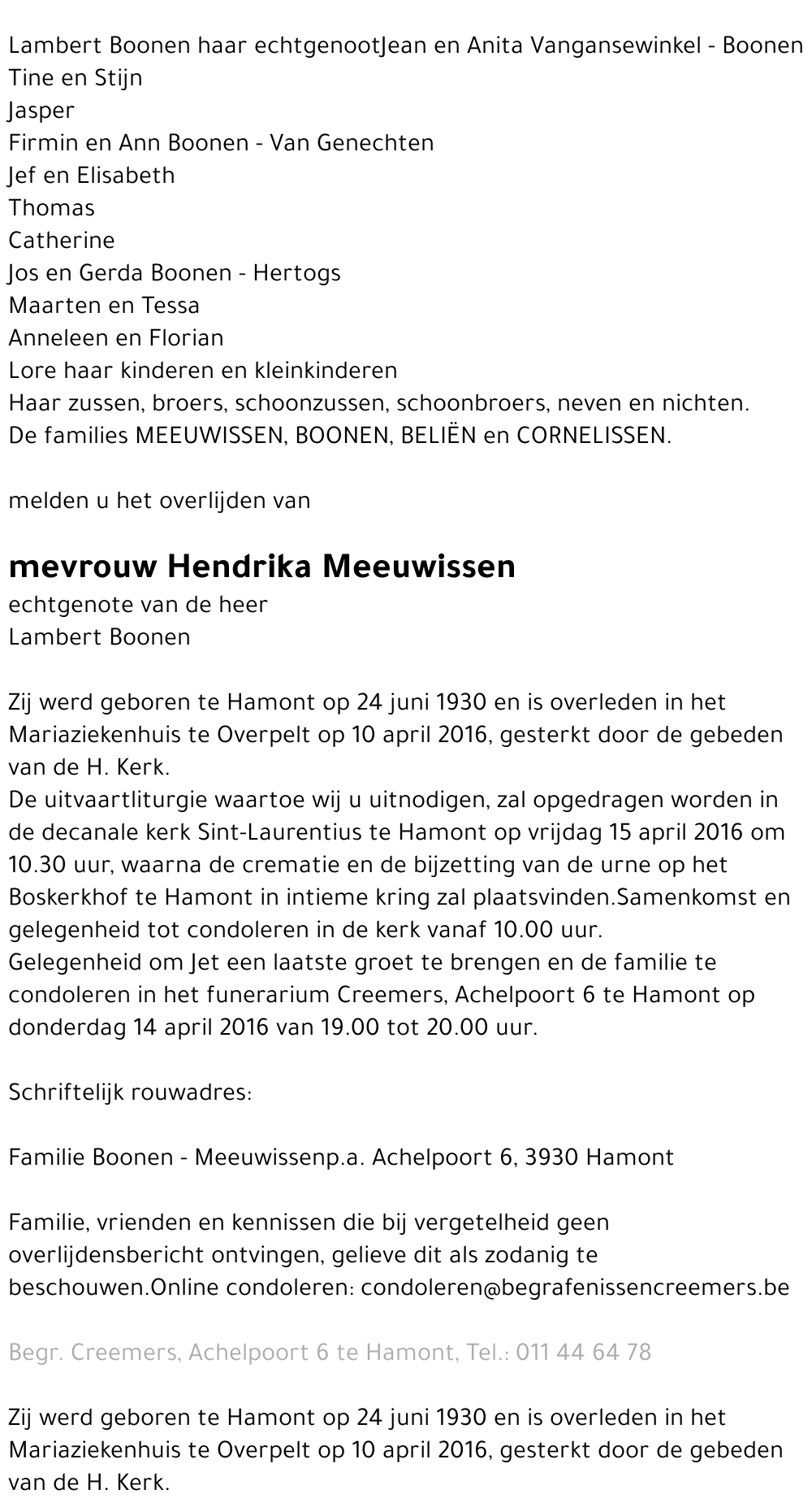 Hendrika Meeuwissen