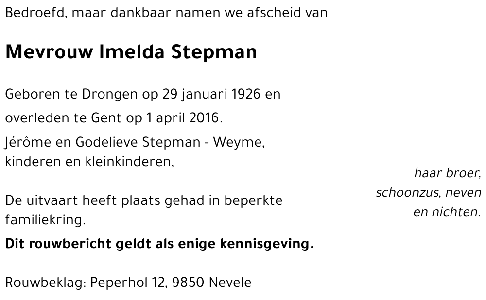 Imelda Stepman