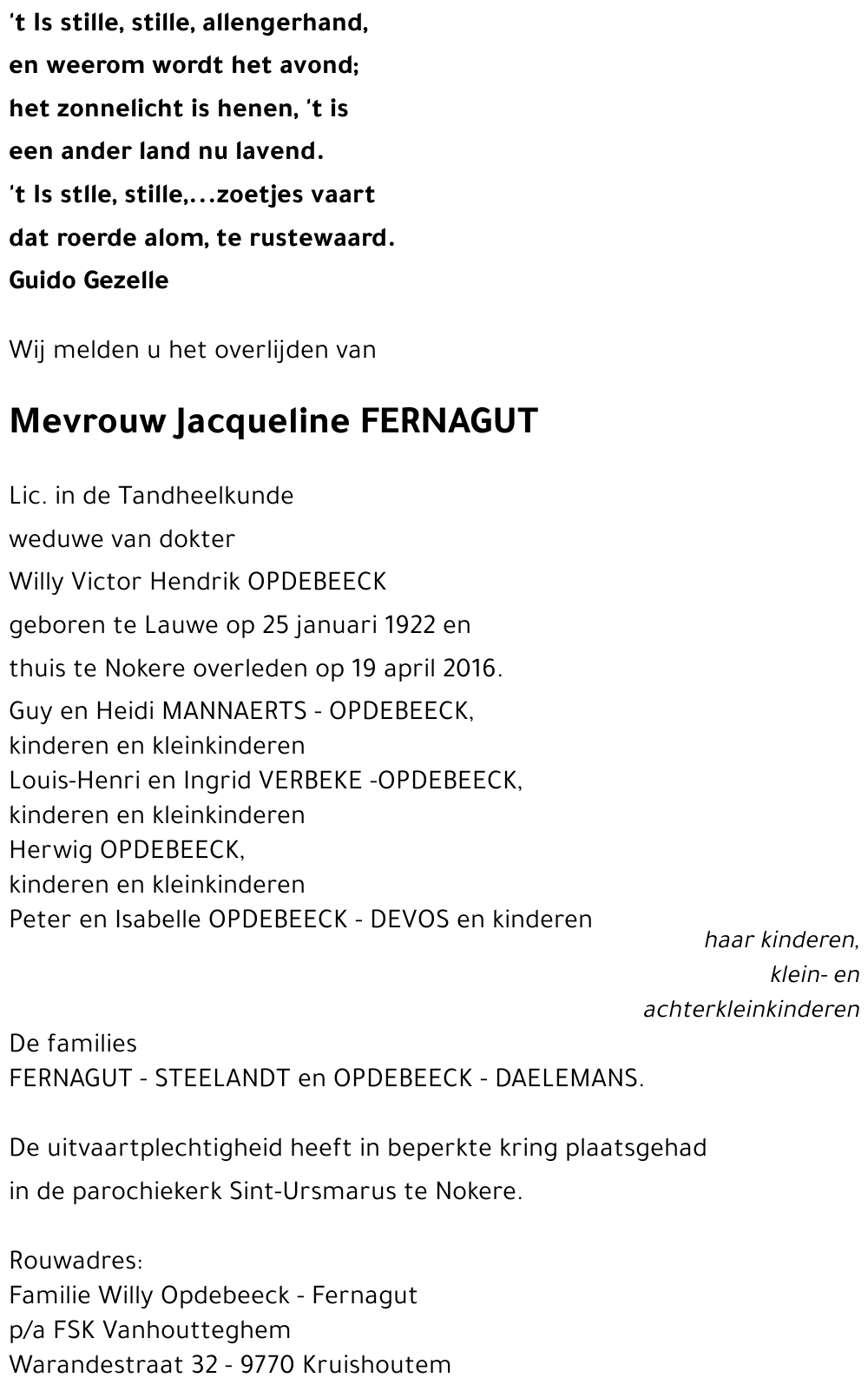 Jacqueline FERNAGUT