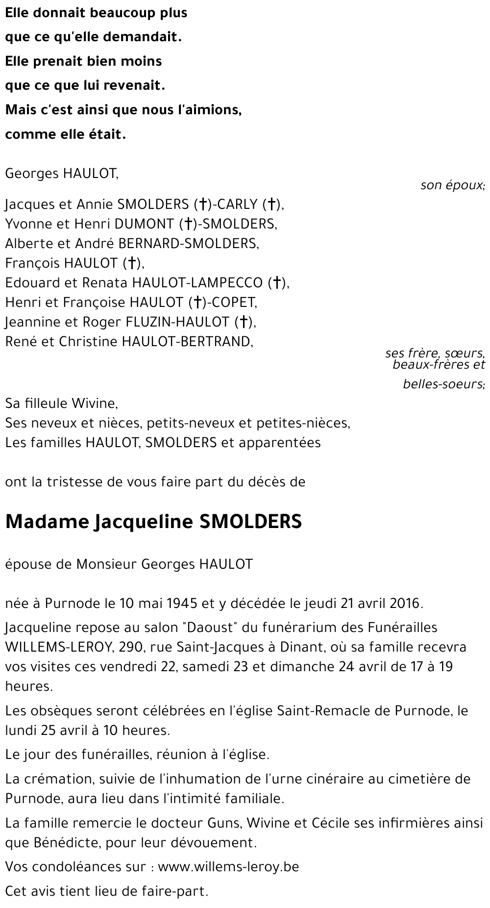 Jacqueline SMOLDERS