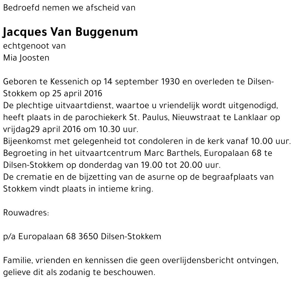 Jacques Van Buggenum