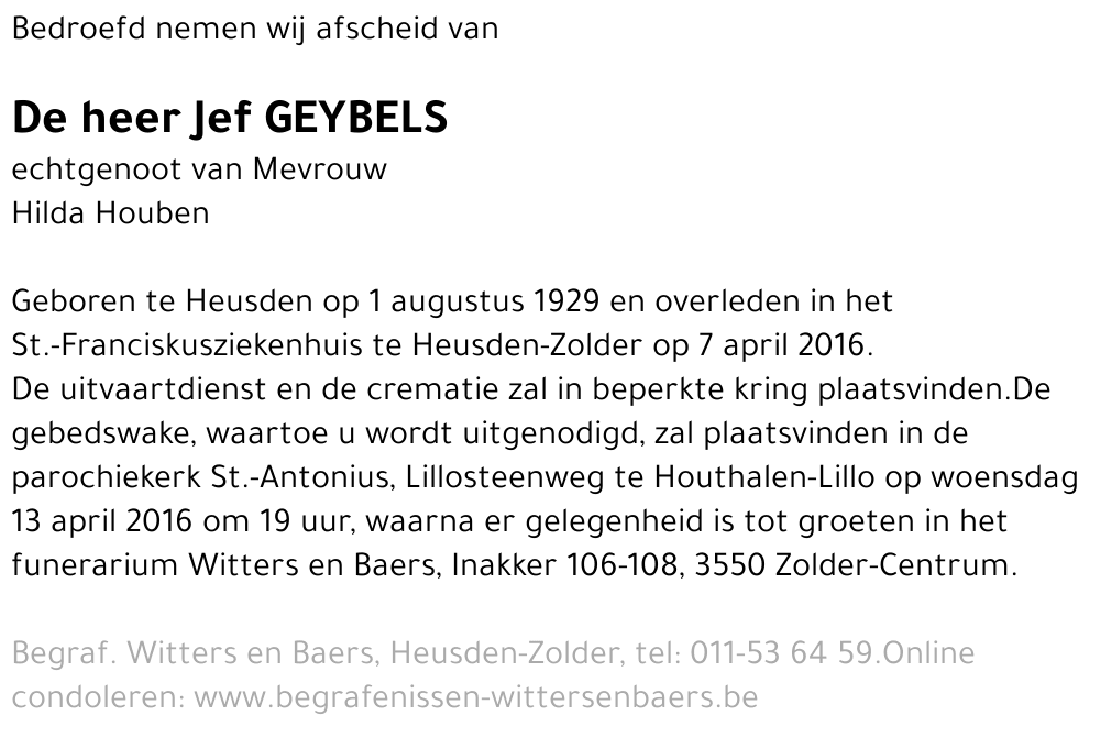 Jef Geybels