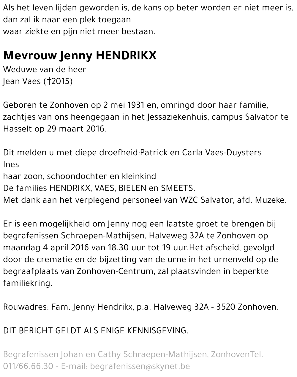 Jenny Hendrikx