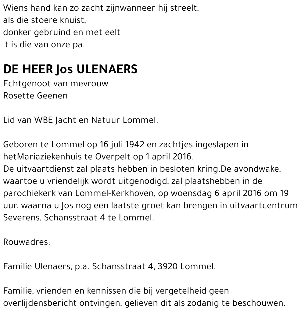 Jos Ulenaers