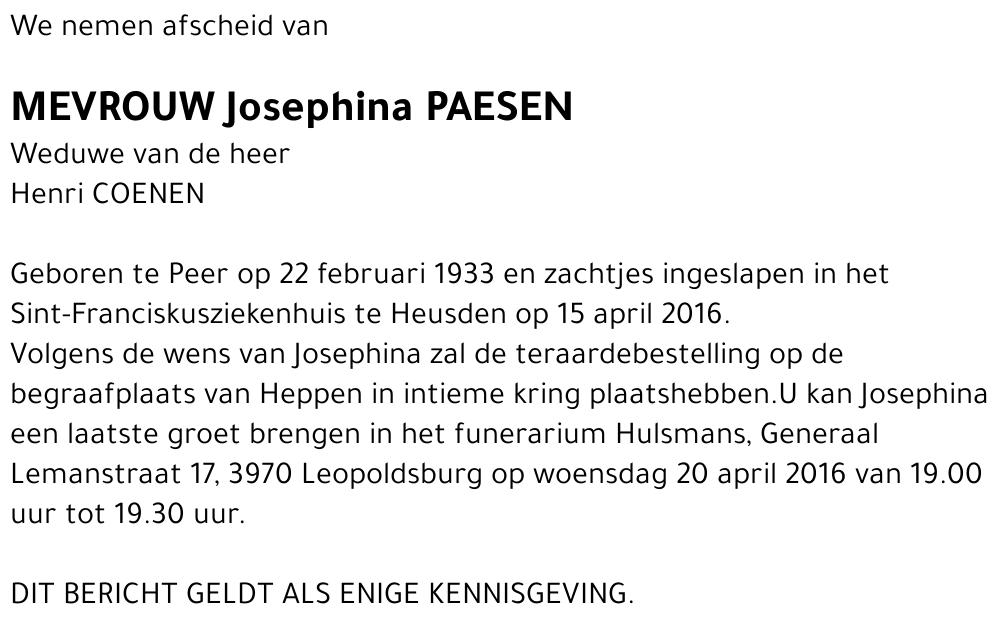 Josephina Paesen