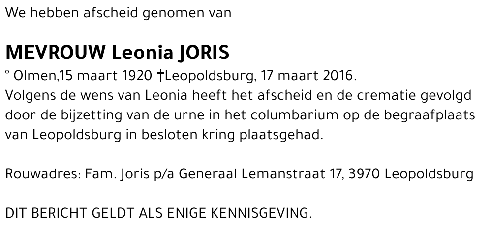 Leonia Joris