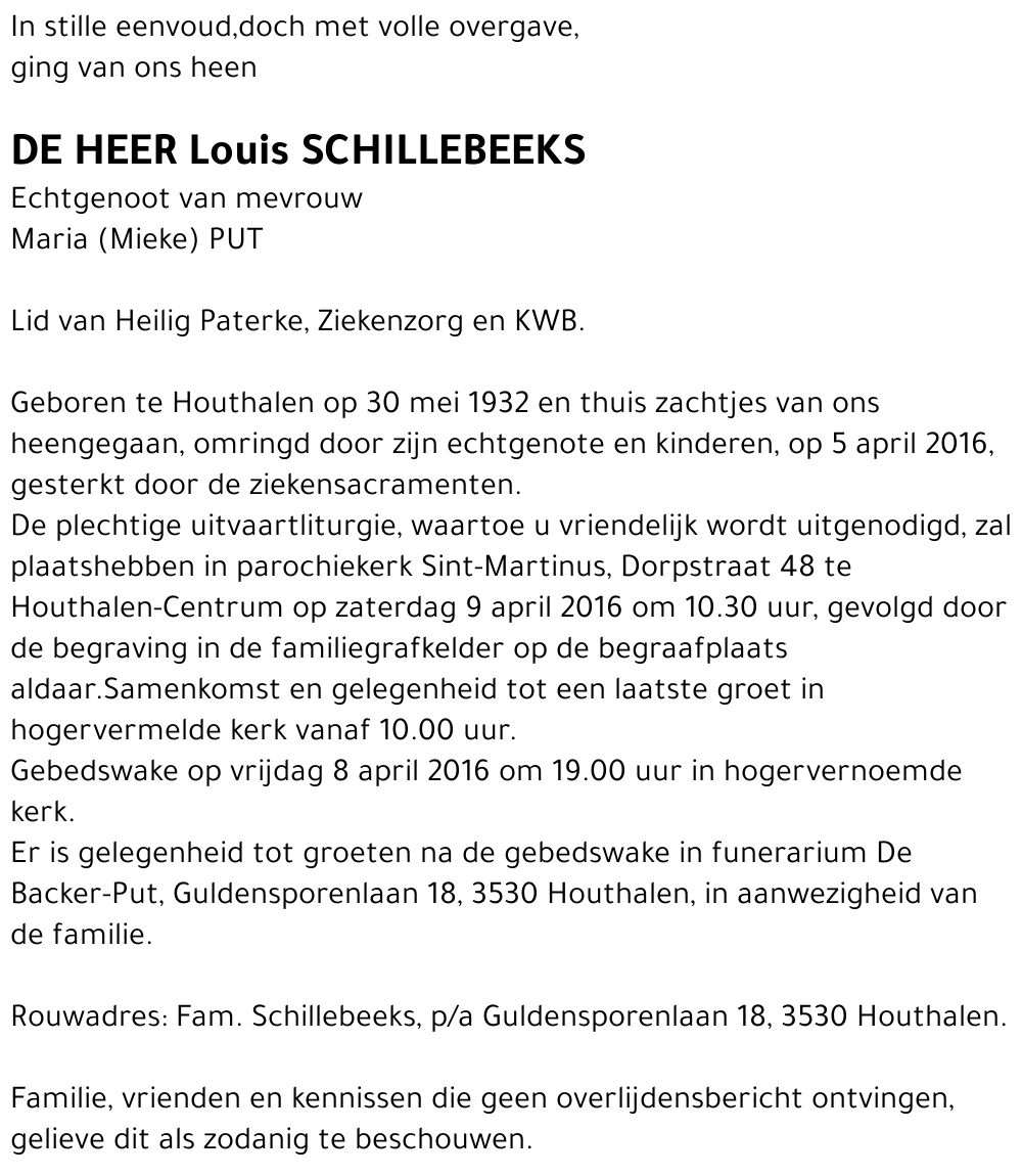 Louis SCHILLEBEEKS