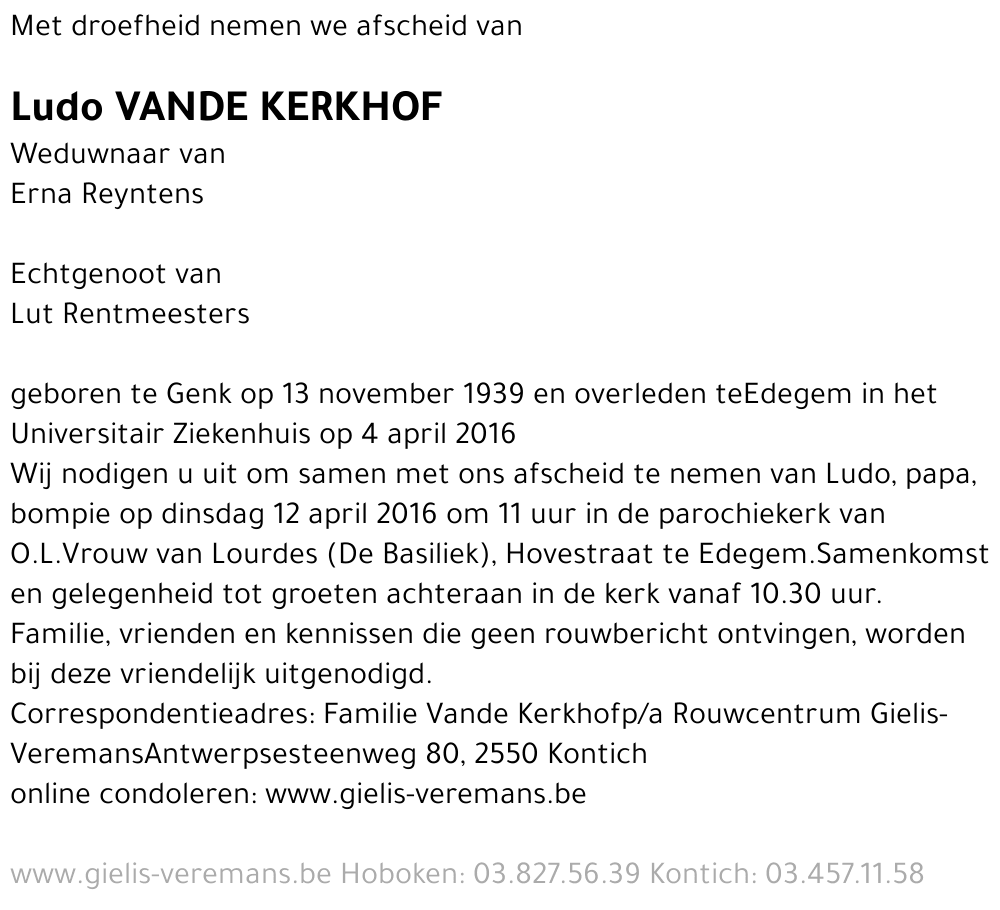 Ludo Vande Kerkhof