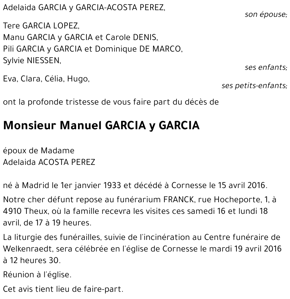 Manuel GARCIA y GARCIA