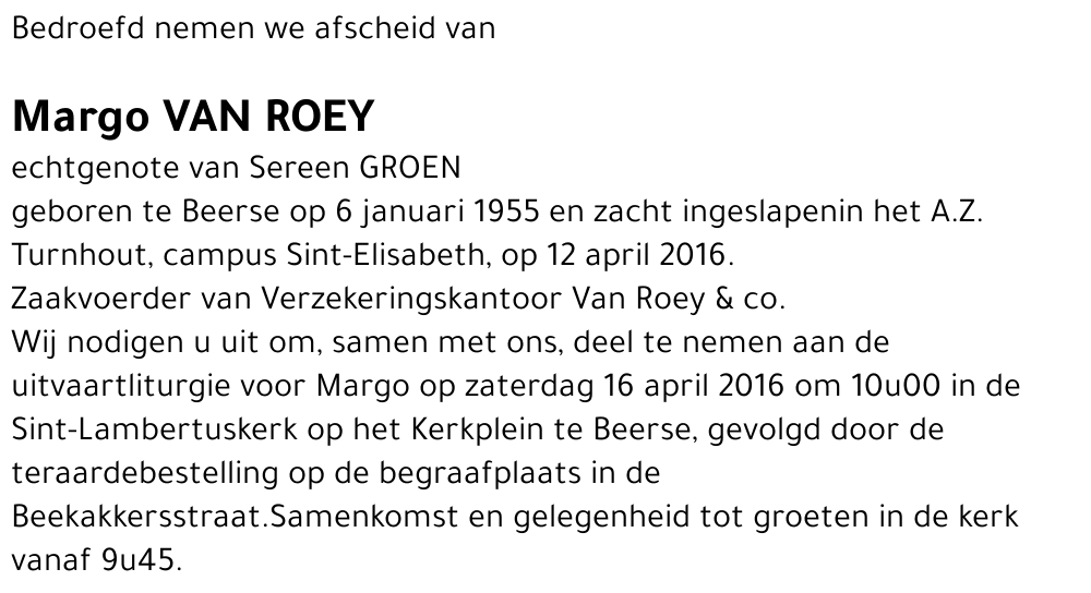 Margo Van Roey