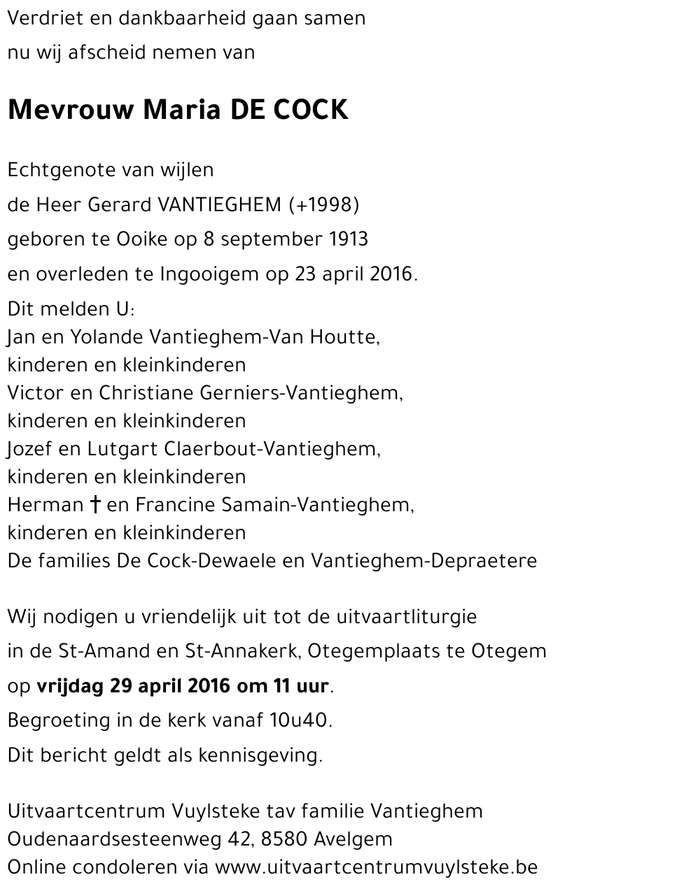 Maria De Cock