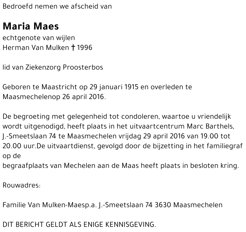 Maria Maes