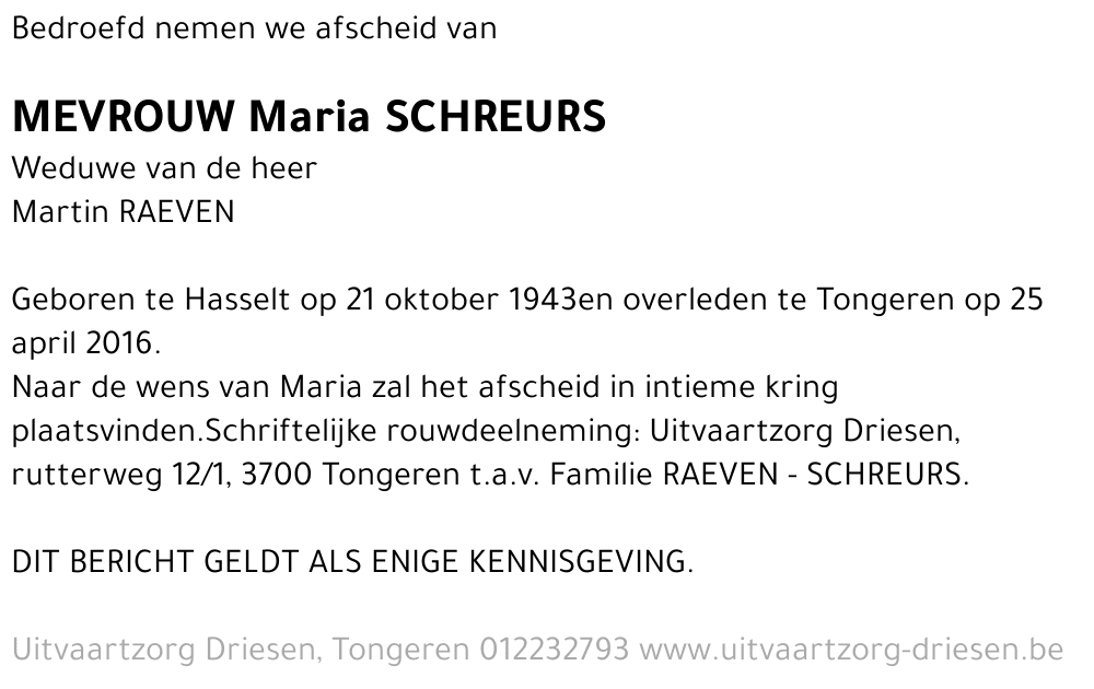 Maria SCHREURS