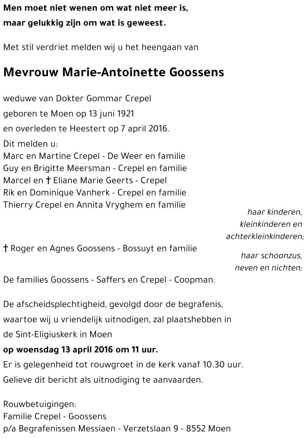 Marie-Antoinette Goossens